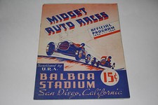 Midget Auto Races Program, San Diego Balboa Stadium, Oct 16 1946, Original
