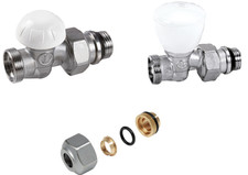 KIT VALVOLE DETENTORE TERMOST. DRITTE LINEARE RADIATORE ADATTATORI GIACOMINI