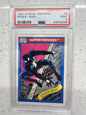 1990 marvel universe spiderman psa 9