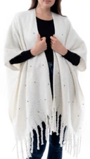 I.n.c. International Concepts Embellished Womens Wrap Sweater Ivory osfa