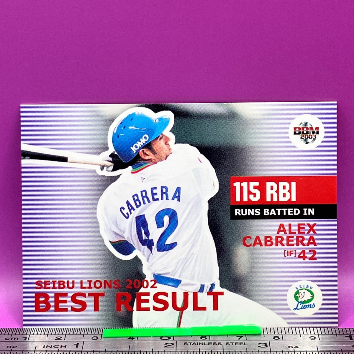 ALEX CABRERA 075 Seibu Lions BaseBall Trading Card BBM 2003 TCG