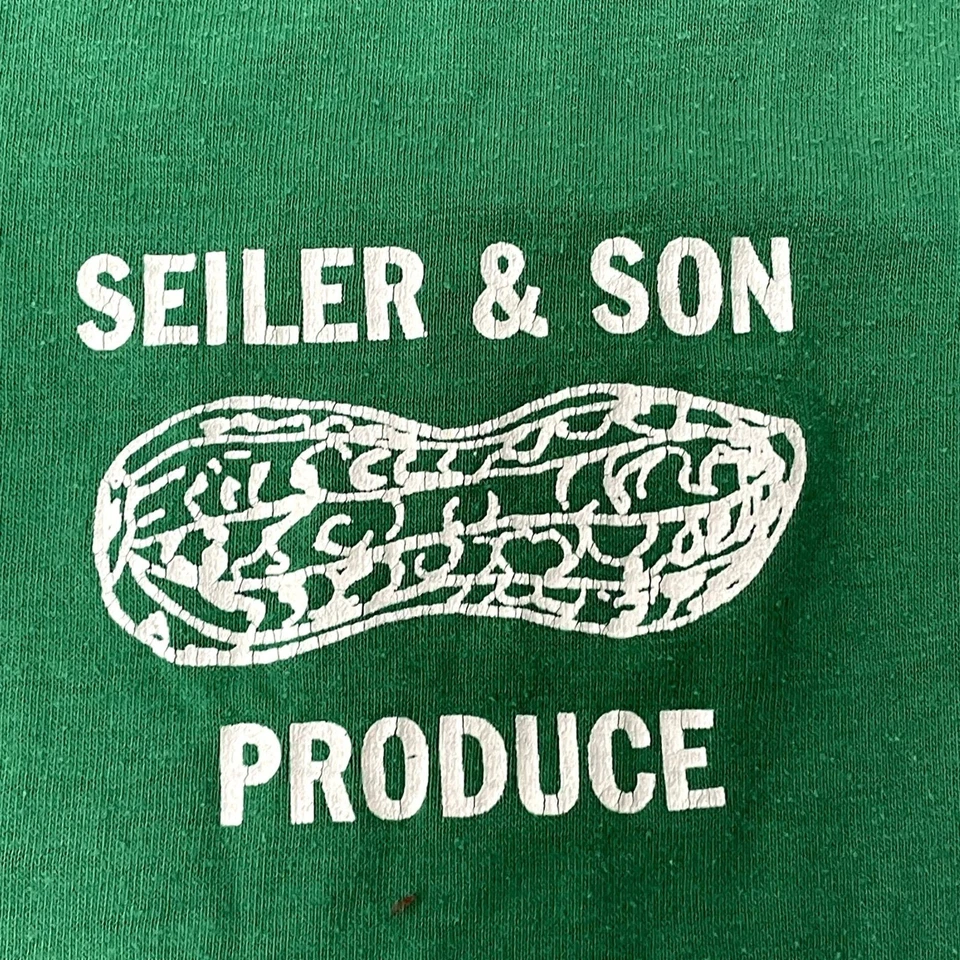 Camiseta De Colección Años 80 Stedman Para Hombre Verde SIELER & SON PRODUCT Cacahuete Timbre 50/50 Foto 4 de 4