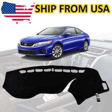 Dashboard Dash Mat Cover Carpet Dashmat For Honda Accord Sedan 2013-2017 Black