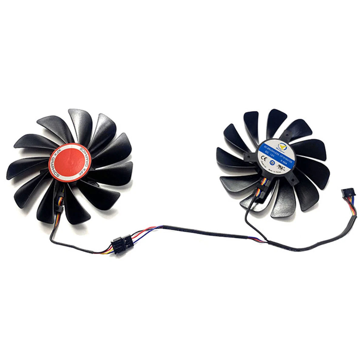 Cooling Fans for XFX RX580 590 4GB8GB Black Wolf Graphics Card