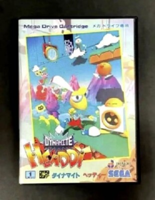 USED Dynamite Headdy [BOXED] Sega Mega Drive MD 1994 Japan Action w/tracking#