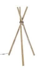 Piantana led treppiede altezza 109 cm in legno di bamboo Bizzotto