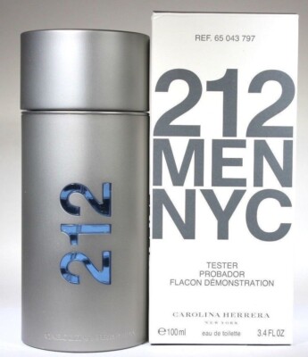 212 by Carolina Herrera TESTER for Men Eau de Toilette Spray 3.4