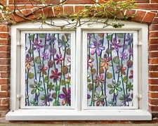 3D Petals Leaf D367 Window Film Print Sticker Cling Stained Glass UV Block Amy