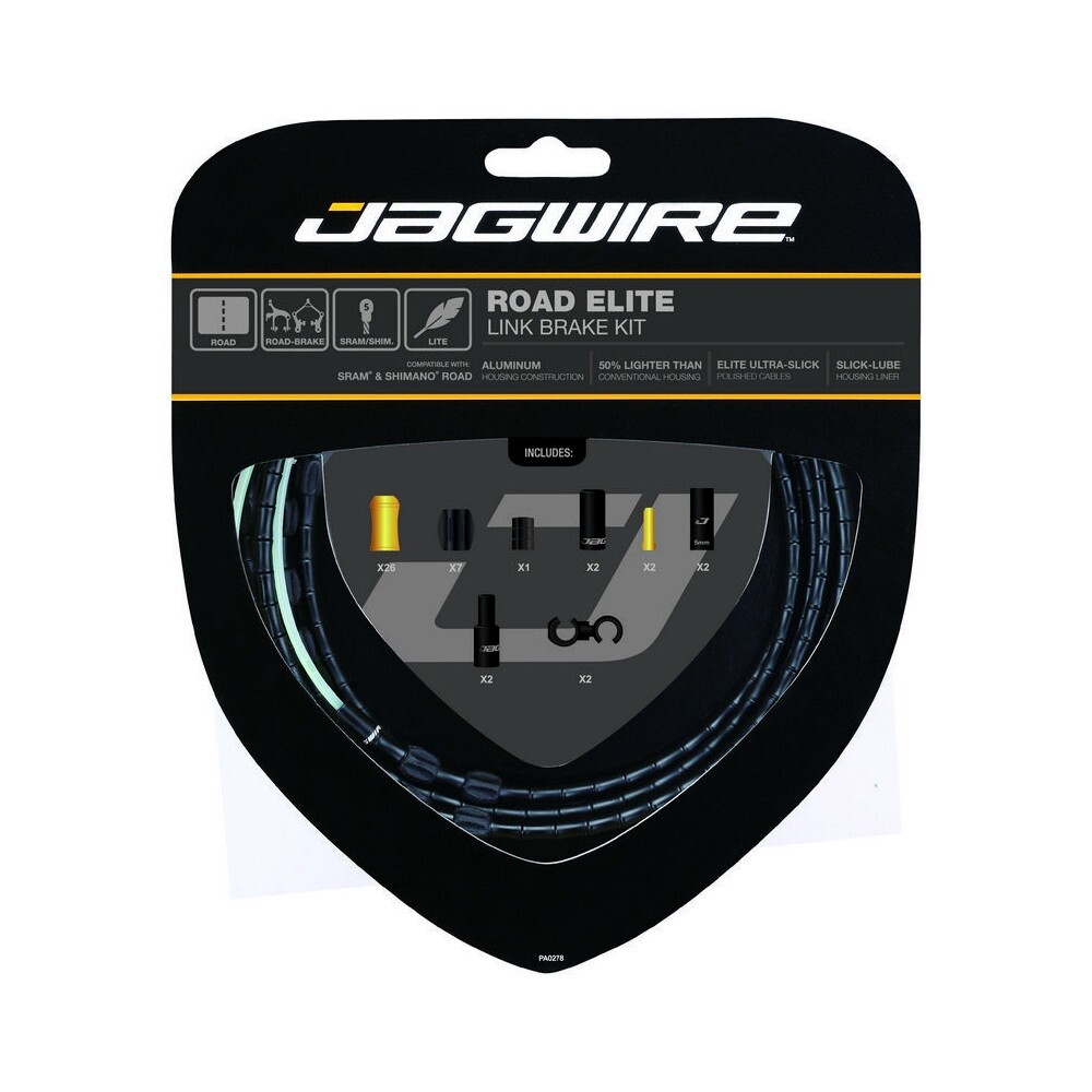 Kabel-Kit Und Guaine Bremse Rennrad Road Elite Link Schwarz