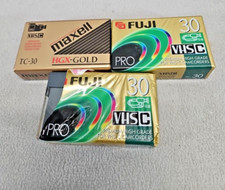 Lot Of 3 VHSC Blank Cassette New 3s9
