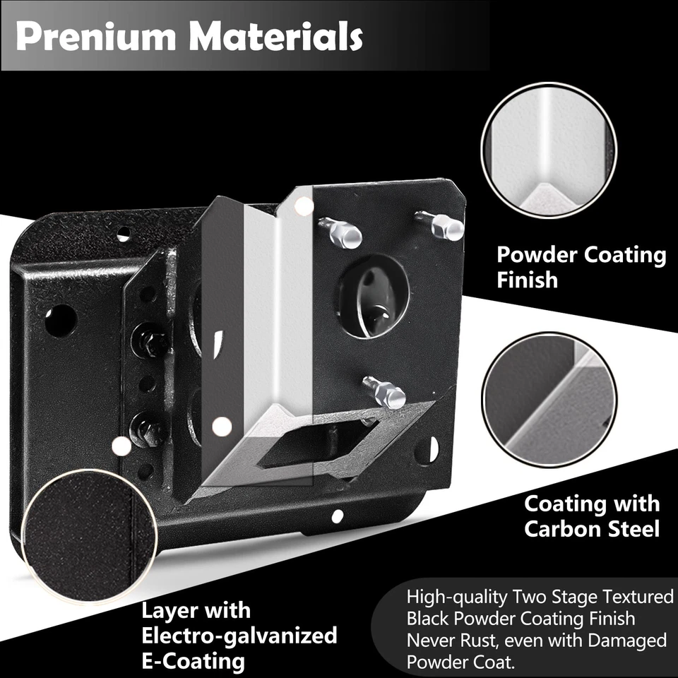 Spare Tire Carrier for 2007-2018 Jeep Wrangler JK JKU Unlimited Adjustable - Image 3 of 4