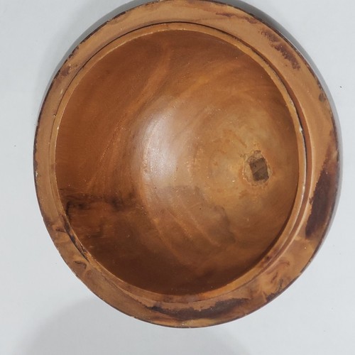 Handmade Burl Wood Box Tobacco Covered Bowl trinket Stash Round Box - Picture 12 of 22