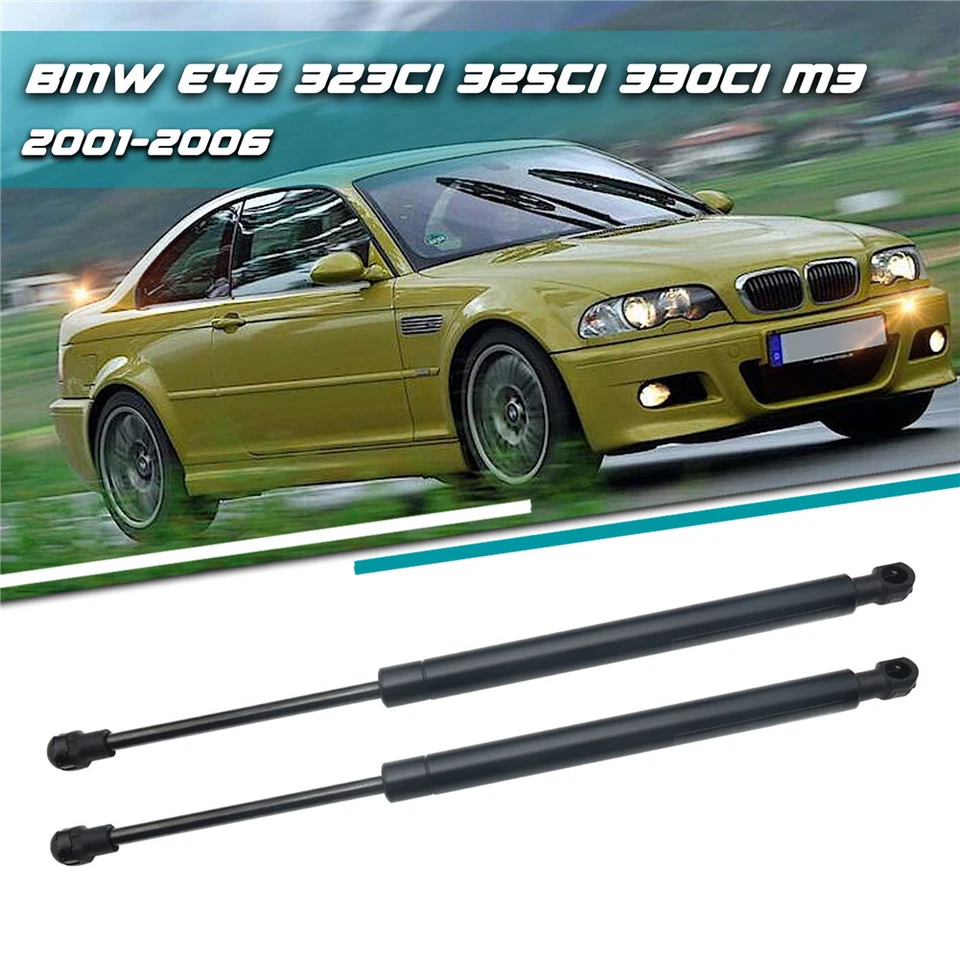 4X For 2001-2006 BMW 325Ci 330Ci Bonnet Hood + Rear Lift Supports Shock Tailgate Foto 3 de 4