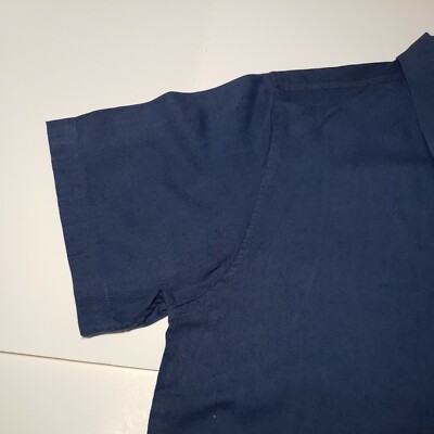 Chemise homme Cariloha taille M bleu coton/bambou manches courtes