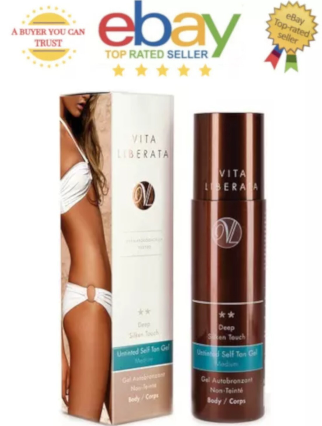 Vita Liberata DEEP UNTINTED SELF TAN LOTION 200ml for a Gradual Lasting Self Tan