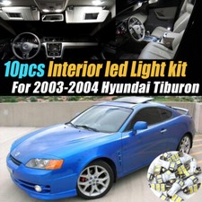 10pc Super White Car Interior Led Light Kit Pack For 2003-2004 Hyundai Tiburon