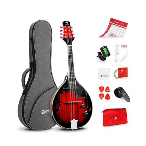 Vangoa Mandolin Musical Instrument A Style Acoustic Electric, 8 Strings Mahog...