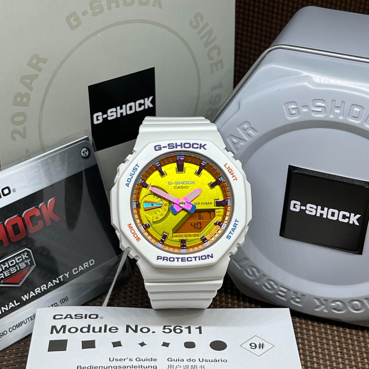 Casio G-Shock GMA-S2100BS-7A Vibrant White Color Octagon Casio G-Shock GMA-S2100BS-7A Vibrant White Color Octagon