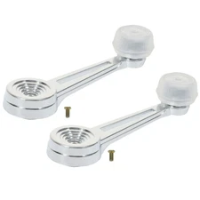 Pair Inner Door Window Crank Handles LH+RH For 73-86 Ford Bronco Chrome