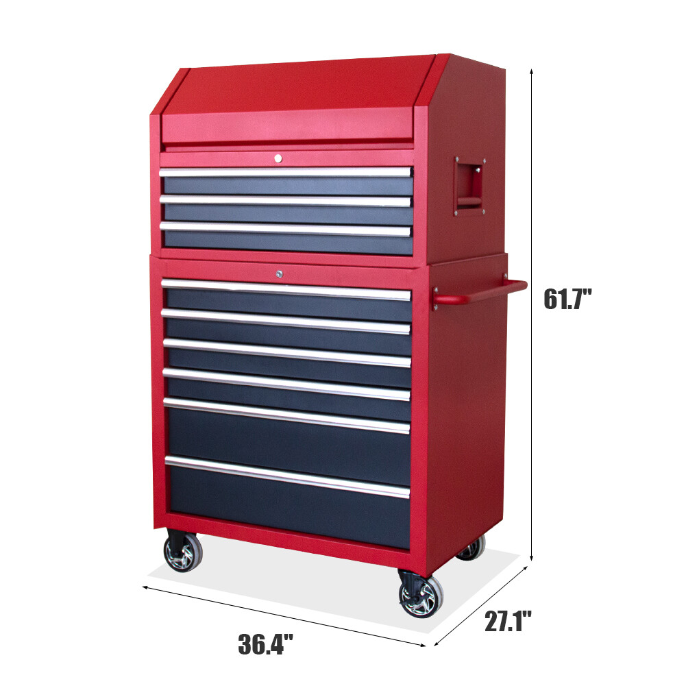36 in. W x 24.5 in.D Rolling Tool Chests and Combo, 9Drawer