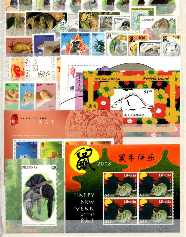 ÁFRICA BRITÁNICA 1970-2000 ROEDORES COLECCIÓN TÓPICA 225+ SELLOS Foto 4 de 4