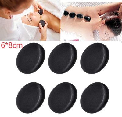 6 Stk Spa Hot Stone Massage Set Basalt Massagesteine Massage Basaltsteine DE  
