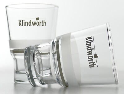 2 x Klindworth Fruchtsaft Glas Exclusive Tumbler STACK gefrosteter Ring 6026