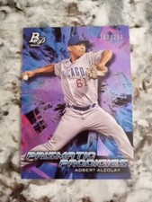2017 BOWMAN PLATINUM ADBERT ALZOLAY PRISMATIC PRODIGIES PURPLE SP /250