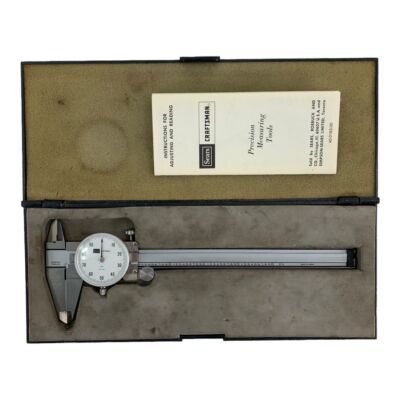 Sears Craftsman Präzision 15 cm Bremssattel Messgerät Zum Selbermachen Werkzeug Gebrauchtkoffer