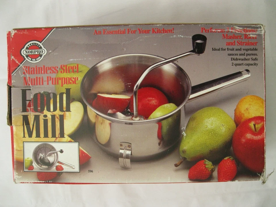 Norpro Food Mill 2 Quart Stainless Steel Multipurpose Masher Ricer Strainer - Image 4 of 4
