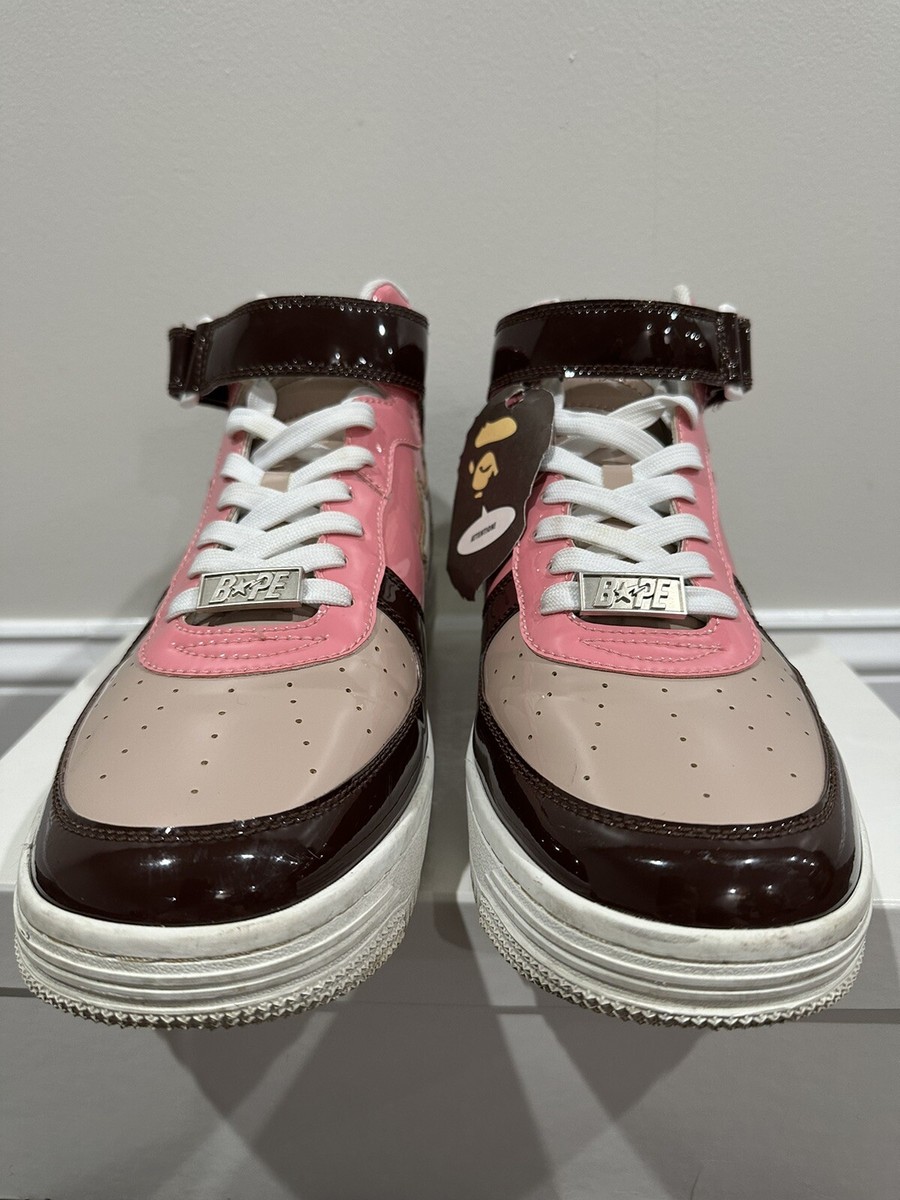 A Bathing Ape Bape Sta Mid Brown Pink