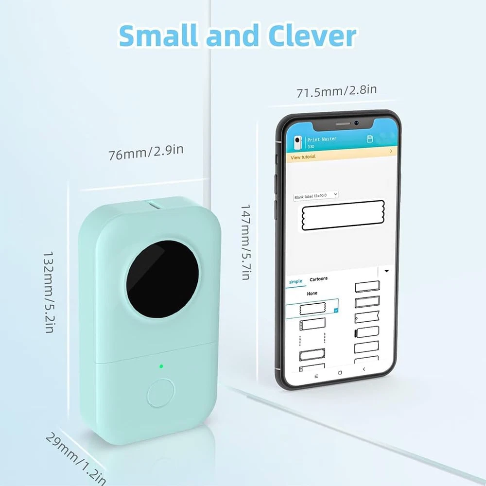Bluetooth Mini Label Printer for Phone – D30 Portable Smart Label Maker Machine Bluetooth Mini Label Printer for Phone – D30 Portable Smart Label Maker Machine