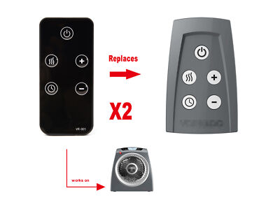2pk Replacement Remote Control for Vornado Whole Room Heater and