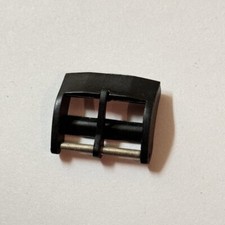 Stealth black nylon real Swiss Tropic vintage dive watch band buckle 16mm 1960s