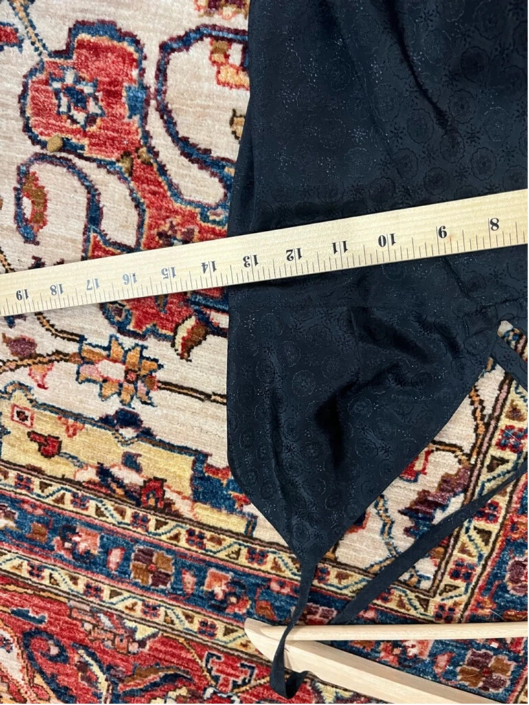 UNDERCOVER Abito VICTORIA’S SECRET Crown Label nero seta maxi negligee slip scuro romantico