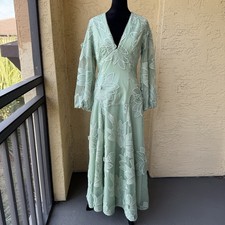 Ciebon Sarilla Floral Lace Maxi Gown Dress Sz S Mint NWT