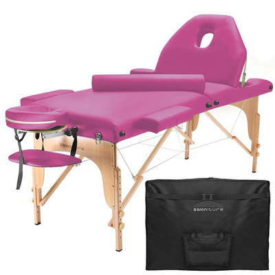 #ad #ad Portable Hot Pink Massage Table with Bolster and Tilt Backrest $176.99