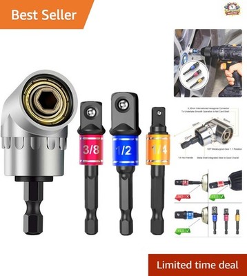 Professional Hex Shank Adapter Set with 105° Right Angle for Enhanced Tool