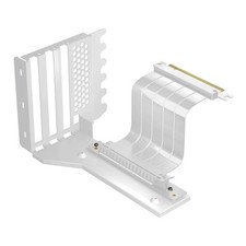  White PCIE 4.0 16X GPU Graphics Extender Card Riser Cable Mounting Bracket Kit