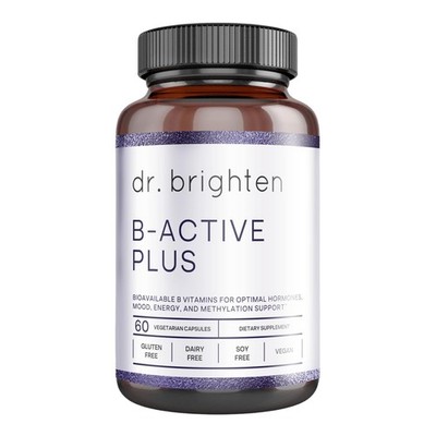 Vegan B Vitamin Supplement for Energy, Metabolism, Heart Health - 60 Capsules