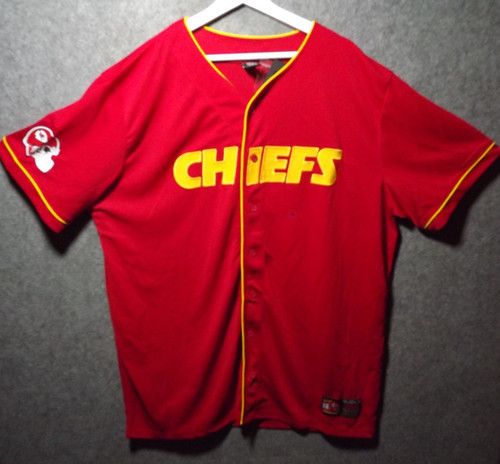 Kansas City Chiefs NFL Team Apparel Baseball Style Jersey Football Men's Sz XXL