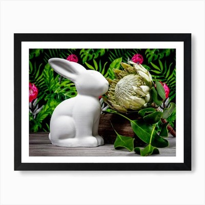 Osterhase 76 Kunstdruck gerahmt Wandbild Poster Leinwanddruck Bild
