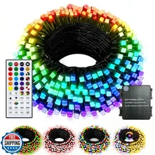 echosari Christmas Lights Battery Operated, 33Ft 100 LED 150+ Sce
