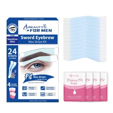 Men's Sword Eyebrow Wax Strips, Facial Wax Strips, Hair Removal Waxing, at Home 