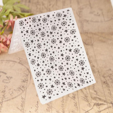3-D Embossing Folder for Card Making - Plastic Textured Template for DIY Scrapbo