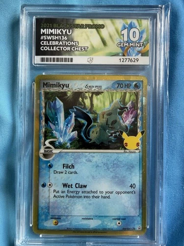 Pokémon 2021 Black Star Promo Mimikyu #swsh136 Ace 10 Gem Mint