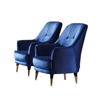 Design Sessel Luxus Wohnzimmer Moderne MöBel Blau 1 Sitzer Relax Textil Polster