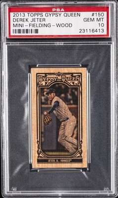 2013 TOPPS GYPSY QUEEN MINI-FIELDING-WOOD #150 DEREK JETER PSA 10