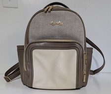 Itzy Ritzy Mini Plus Diaper Bag Vanilla Latte Insulated Backpack
