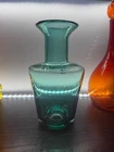 Blenko 912S Vase Antique Green Cased Emerald MCM Hand Blown Glass w Sticker